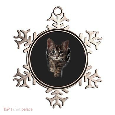 Brown Kitten Staring Cute TShirt Cats Gift Ornament