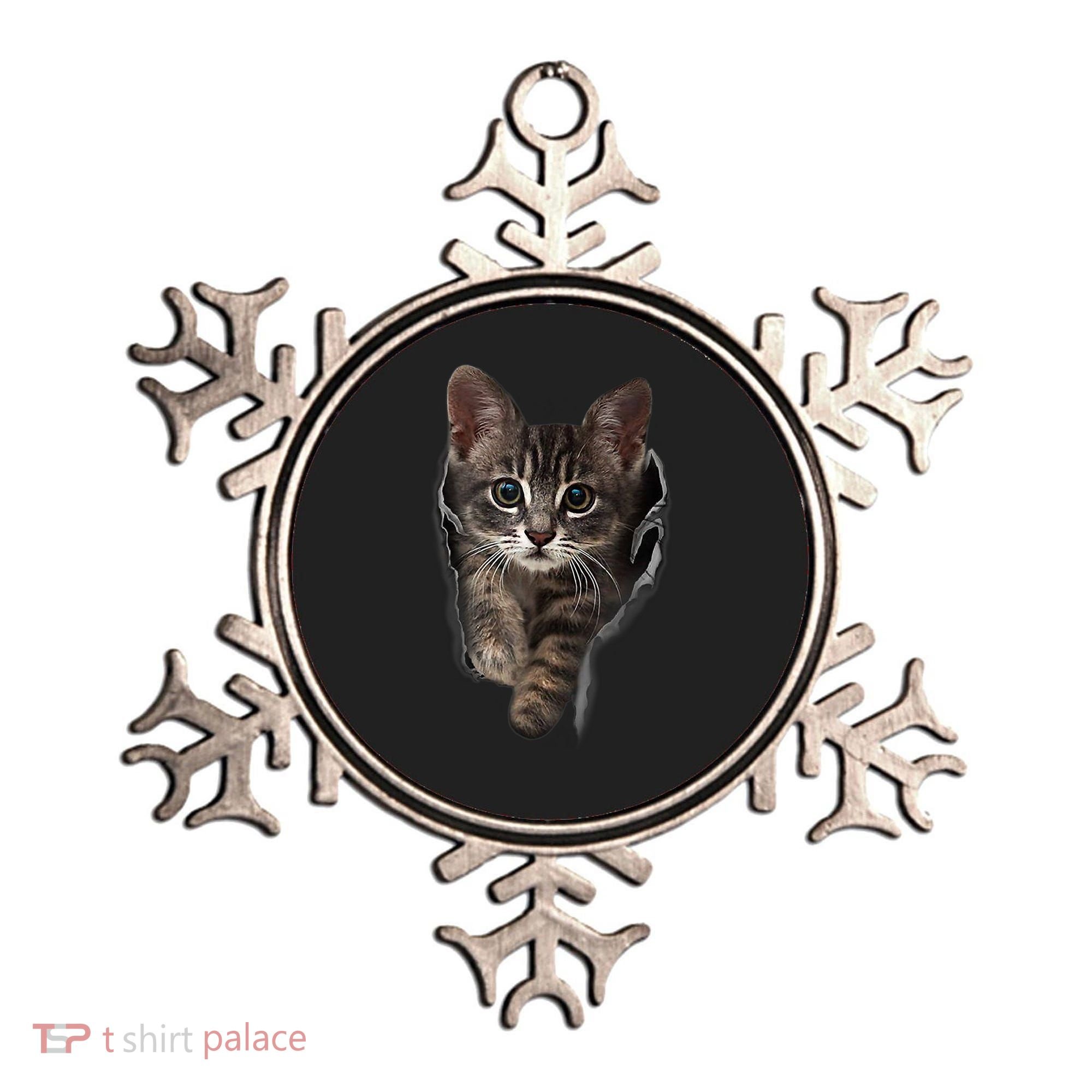 Brown Kitten Staring Cute TShirt Cats Gift Ornament