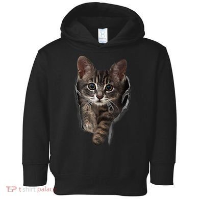 Brown Kitten Staring Cute TShirt Cats Gift Toddler Hoodie