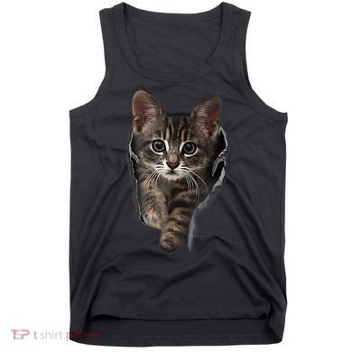 Brown Kitten Staring Cute TShirt Cats Gift Tank Top