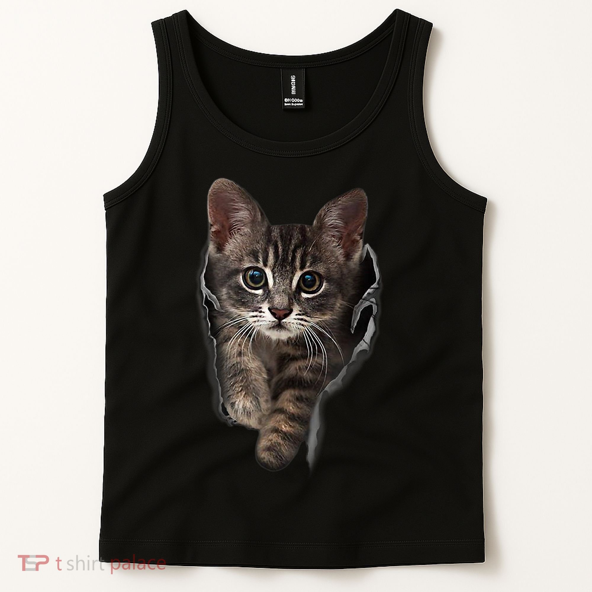 Brown Kitten Staring Cute TShirt Cats Gift Tank Top