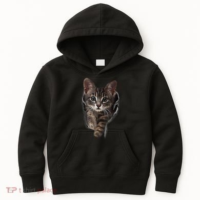 Brown Kitten Staring Cute TShirt Cats Gift Kids Hoodie