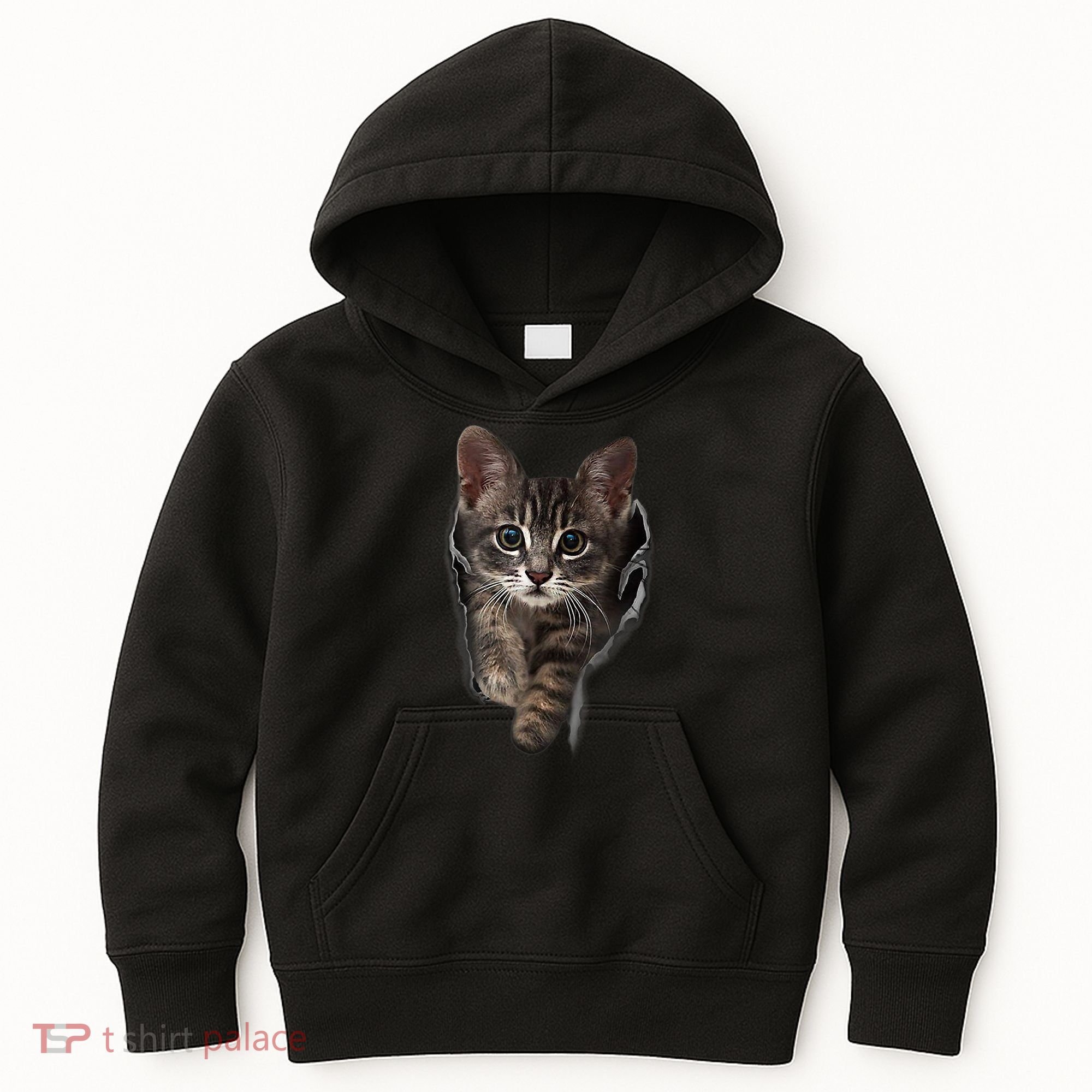 Brown Kitten Staring Cute TShirt Cats Gift Kids Hoodie