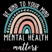 Be Kind To Your Mind Mental Health Matters Rainbow Stripe Pom Pom Beanie thumb 2