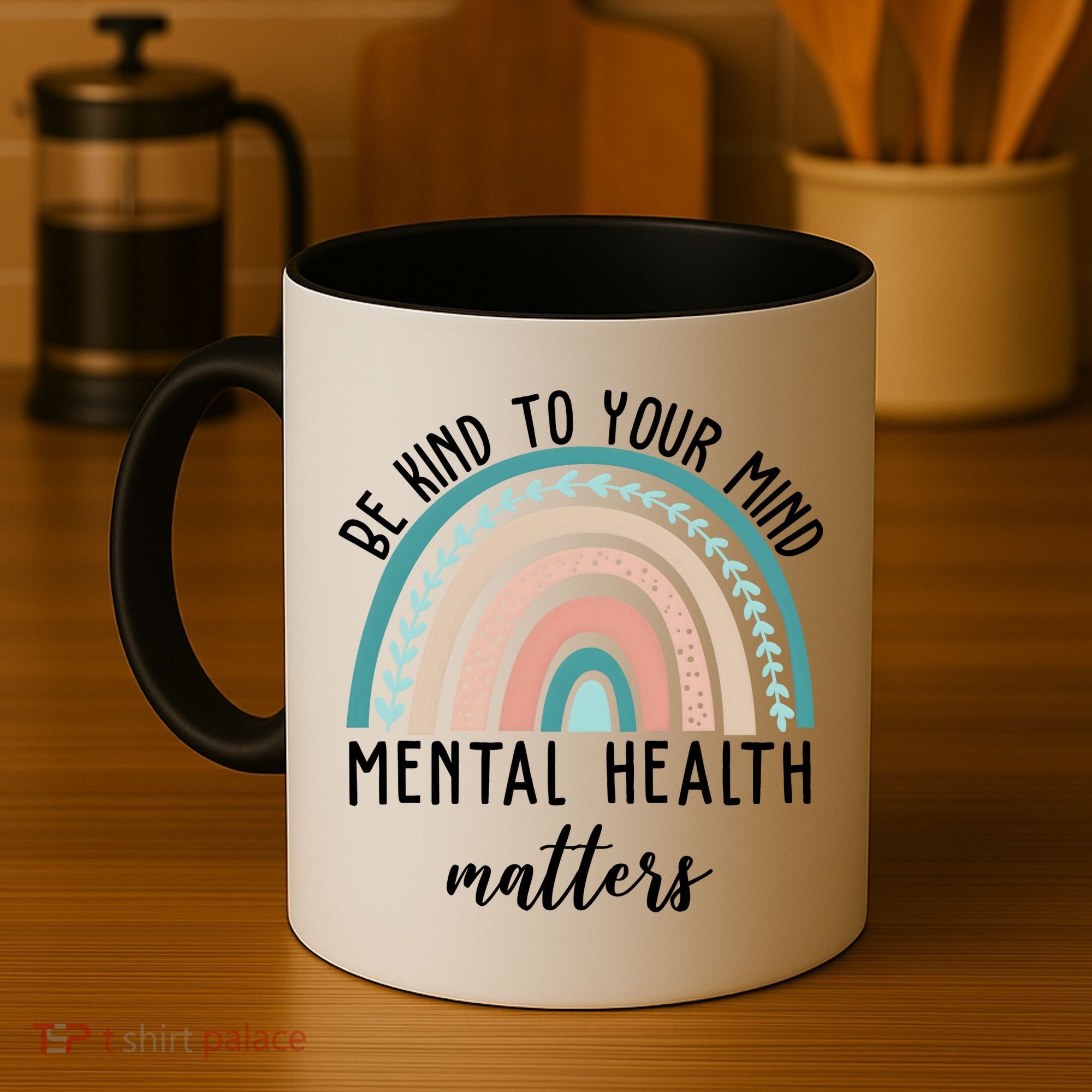 Be Kind To Your Mind Mental Health Matters Rainbow Coffee Mug