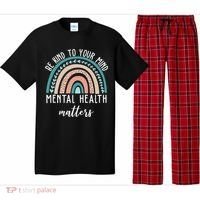 Be Kind To Your Mind Mental Health Matters Rainbow Pajama Set thumb 0