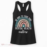 Be Kind To Your Mind Mental Health Matters Rainbow Women's Tank Top thumb 0
