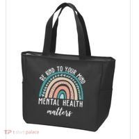 Be Kind To Your Mind Mental Health Matters Rainbow Tote Bag thumb 3