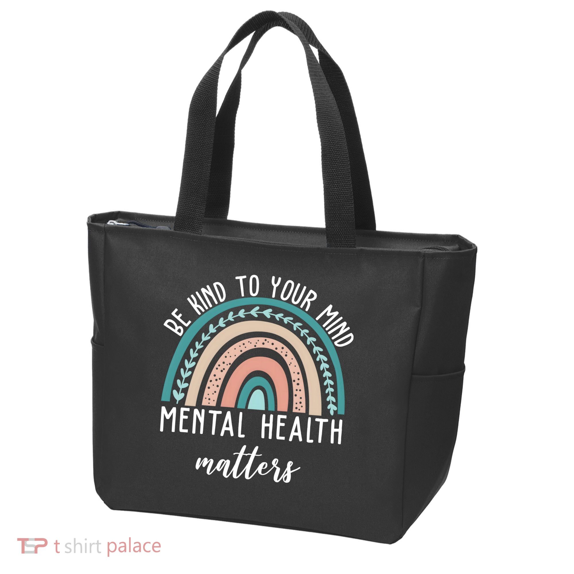 Be Kind To Your Mind Mental Health Matters Rainbow Tote Bag