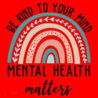 Be Kind To Your Mind Mental Health Matters Rainbow Santa Hat thumb 1