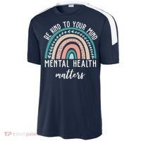 Be Kind To Your Mind Mental Health Matters Rainbow Sport-Tek Competitor United Soccer Jersey thumb 2