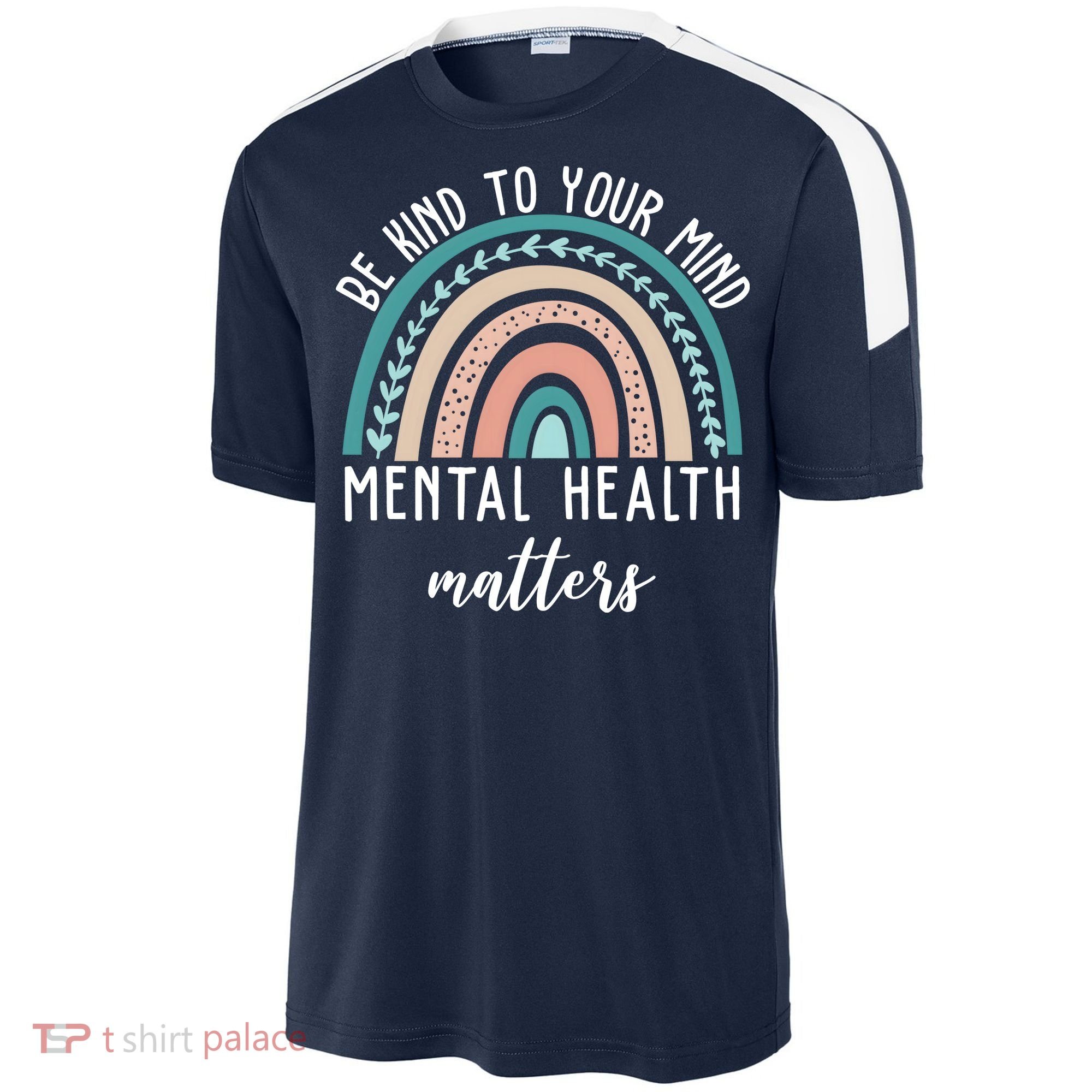 Be Kind To Your Mind Mental Health Matters Rainbow Sport-Tek Competitor United Soccer Jersey
