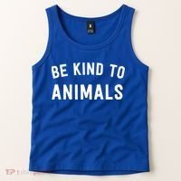Be Kind To Animals Gift Cute Animal Lover Gift Tank Top thumb 2
