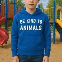 Be Kind To Animals Gift Cute Animal Lover Gift Kids Hoodie thumb 2