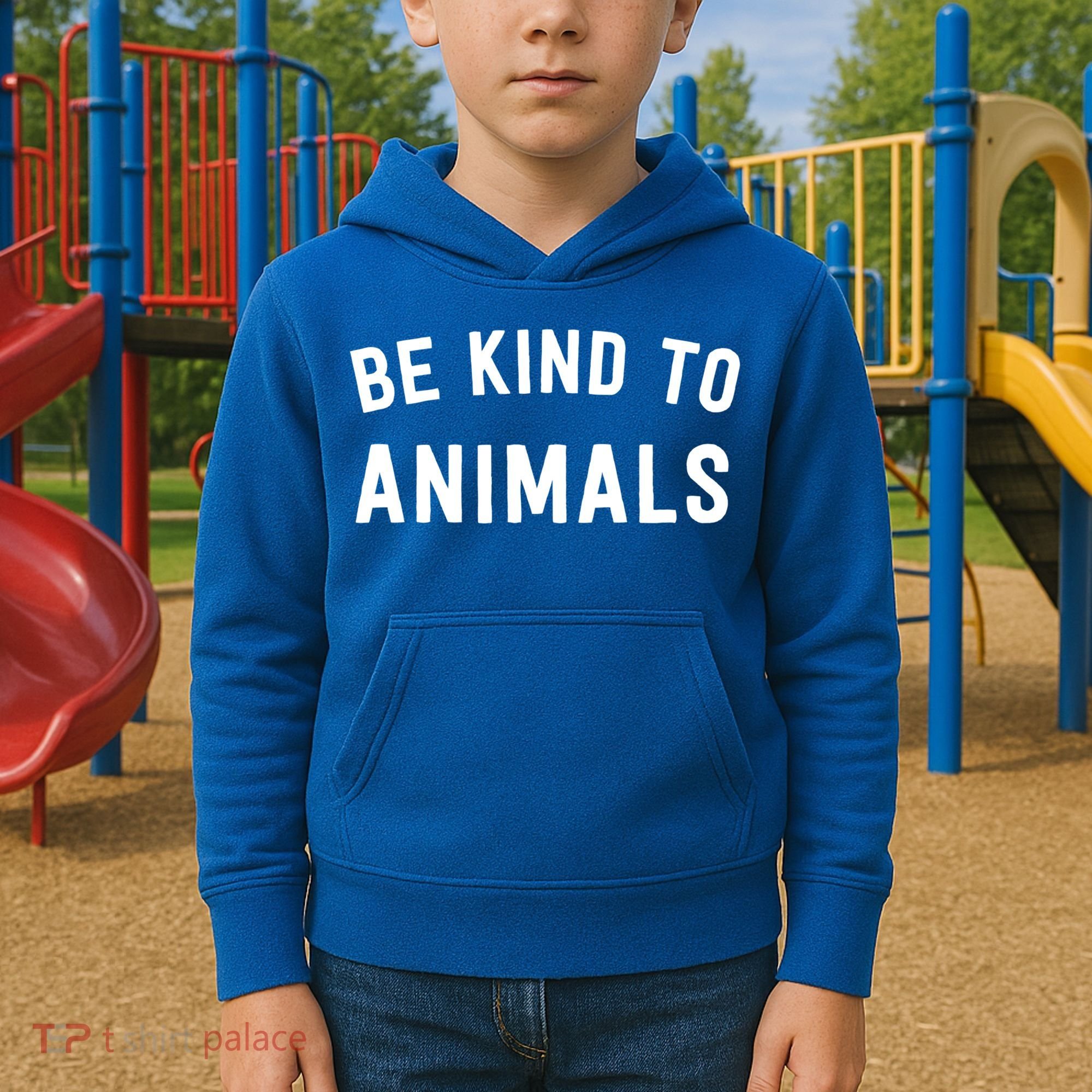 Be Kind To Animals Gift Cute Animal Lover Gift Kids Hoodie