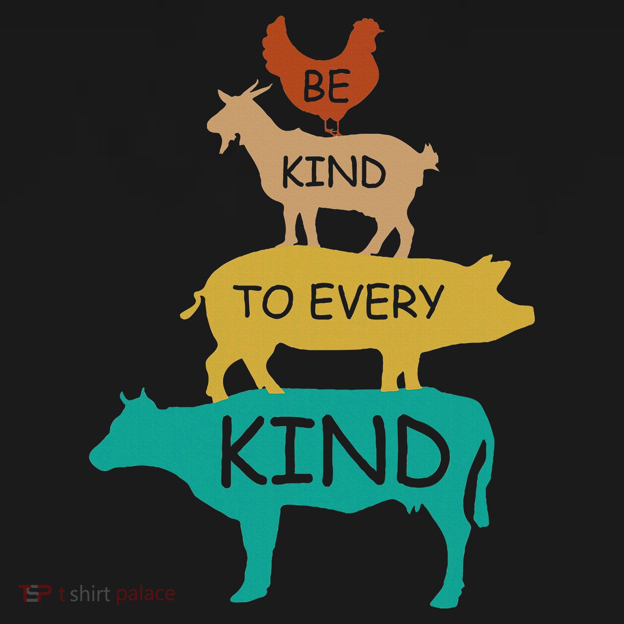 Be Kind To Every Kind Retro Vintage Funny Vegetarian Vegan T-Shirt