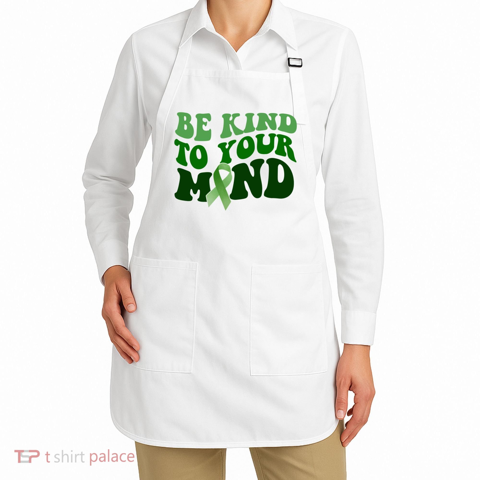 Be Kind To Your Mind Mental Health Awareness Ribbon Apron