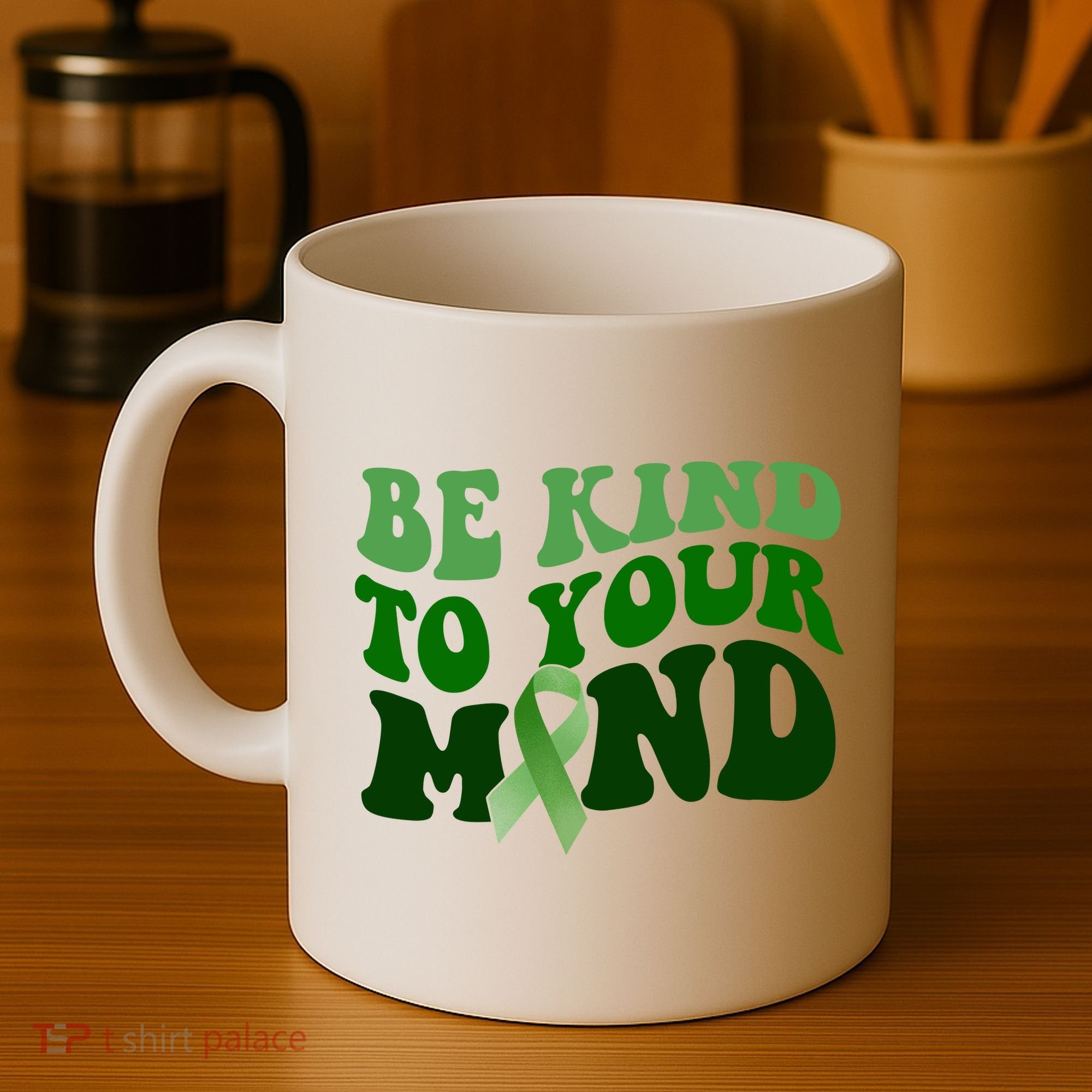 Be Kind To Your Mind Mental Health Awareness Ribbon Coffee Mug