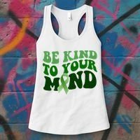 Be Kind To Your Mind Mental Health Awareness Ribbon Women's Tank Top thumb 3