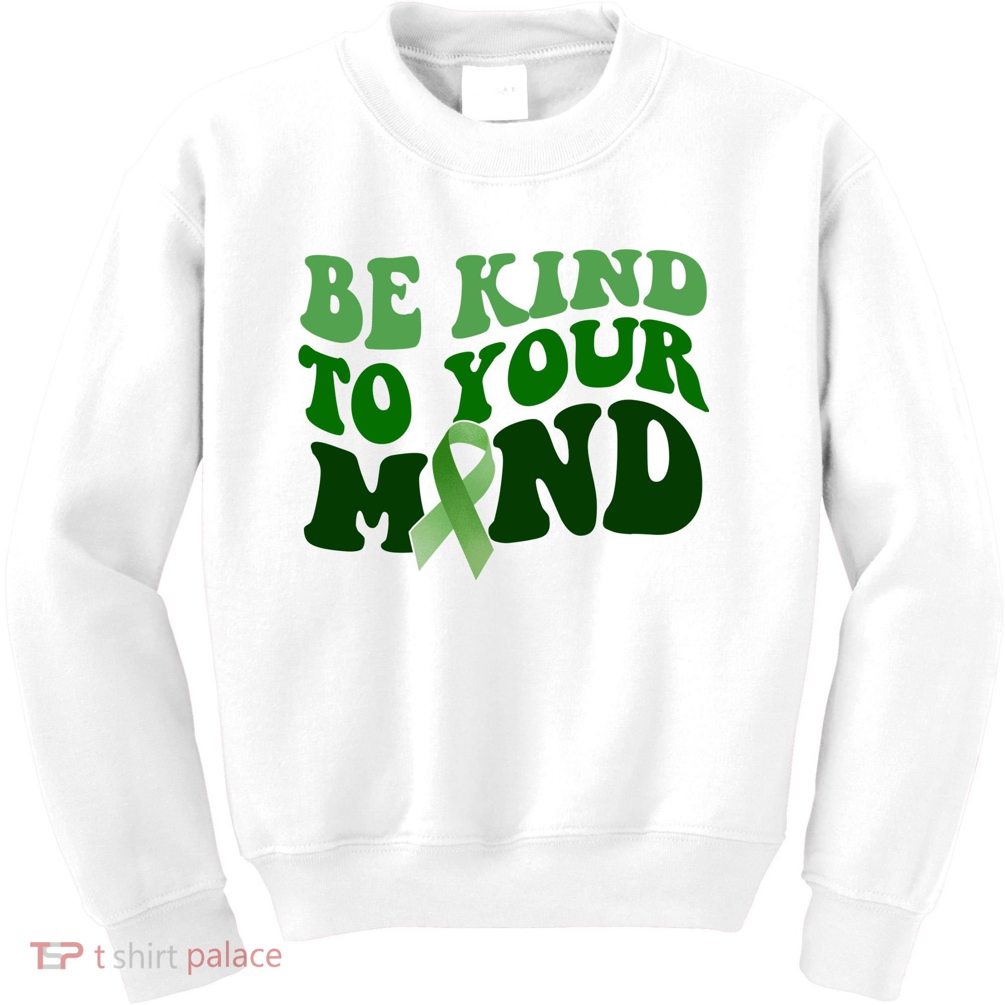 Be Kind To Your Mind Mental Health Awareness Ribbon Kids Sweatshirt