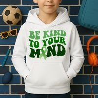 Be Kind To Your Mind Mental Health Awareness Ribbon Kids Hoodie thumb 2