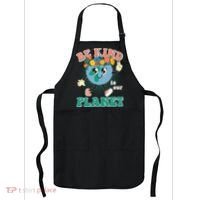 Be Kind To Our Planet Cute Retro Hippie Earth Apron thumb 0