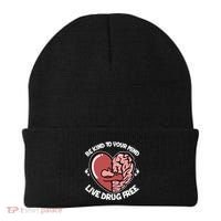 Be Kind To Your Mind Live Drug Free Beanie thumb 0