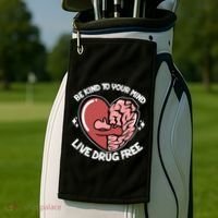 Be Kind To Your Mind Live Drug Free Golf Towel thumb 2