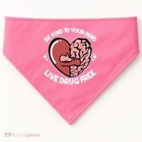 Be Kind To Your Mind Live Drug Free USA-Made Doggie Bandana thumb 0