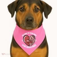 Be Kind To Your Mind Live Drug Free USA-Made Doggie Bandana thumb 1