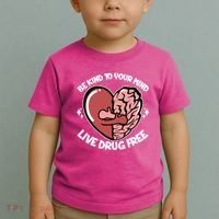 Be Kind To Your Mind Live Drug Free Toddler T-Shirt thumb 2