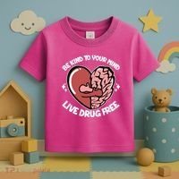 Be Kind To Your Mind Live Drug Free Toddler T-Shirt thumb 3