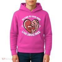 Be Kind To Your Mind Live Drug Free Kids Hoodie thumb 4