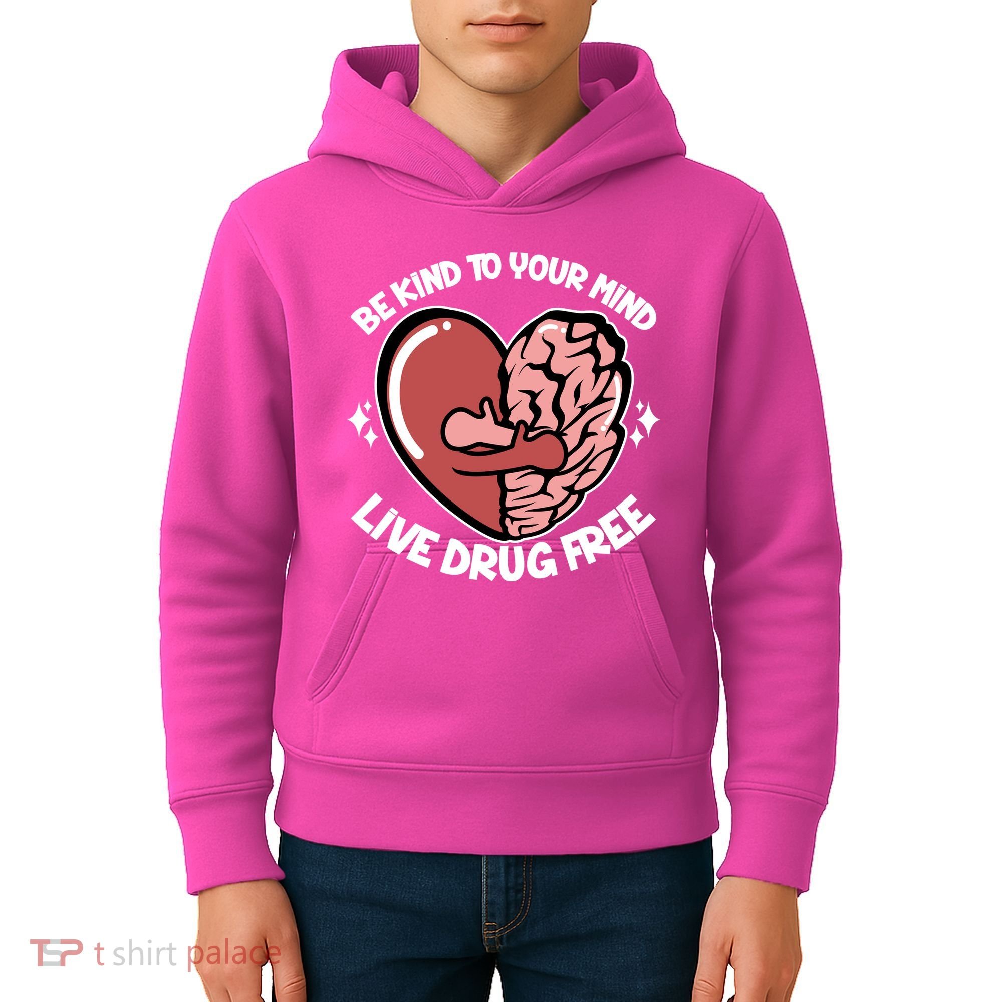 Be Kind To Your Mind Live Drug Free Kids Hoodie