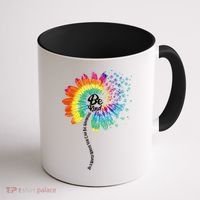 Be Kind Tie Dye Peace Flower Coffee Mug thumb 1