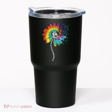 Be Kind Tie Dye Peace Flower Tumbler