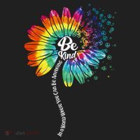 Be Kind Tie Dye Peace Flower Tumbler thumb 3