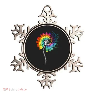 Be Kind Tie Dye Peace Flower Ornament