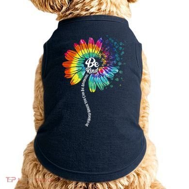Be Kind Tie Dye Peace Flower Doggie Tank