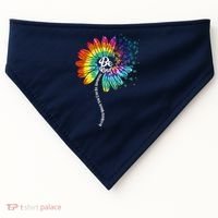Be Kind Tie Dye Peace Flower USA-Made Doggie Bandana thumb 0