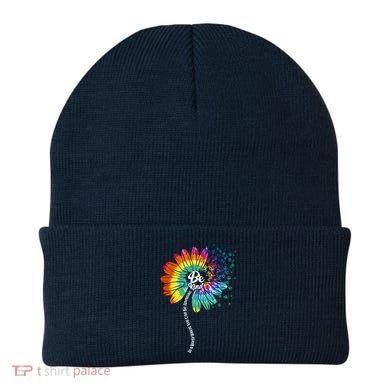 Be Kind Tie Dye Peace Flower Beanie