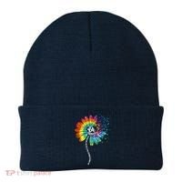 Be Kind Tie Dye Peace Flower Beanie thumb 0