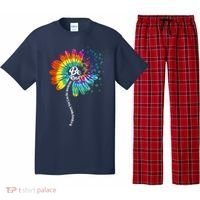 Be Kind Tie Dye Peace Flower Pajama Set thumb 0
