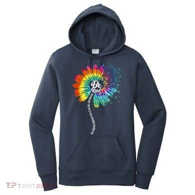 Be Kind Tie Dye Peace Flower Women's Hoodie