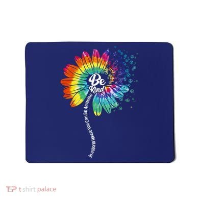 Be Kind Tie Dye Peace Flower Mousepad