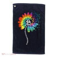 Be Kind Tie Dye Peace Flower Golf Towel thumb 0