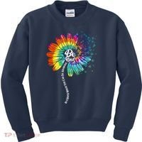 Be Kind Tie Dye Peace Flower Kids Sweatshirt thumb 0