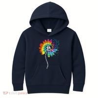 Be Kind Tie Dye Peace Flower Kids Hoodie thumb 0