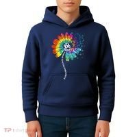 Be Kind Tie Dye Peace Flower Kids Hoodie thumb 4