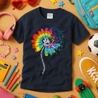 Be Kind Tie Dye Peace Flower Kids T-Shirt thumb 3